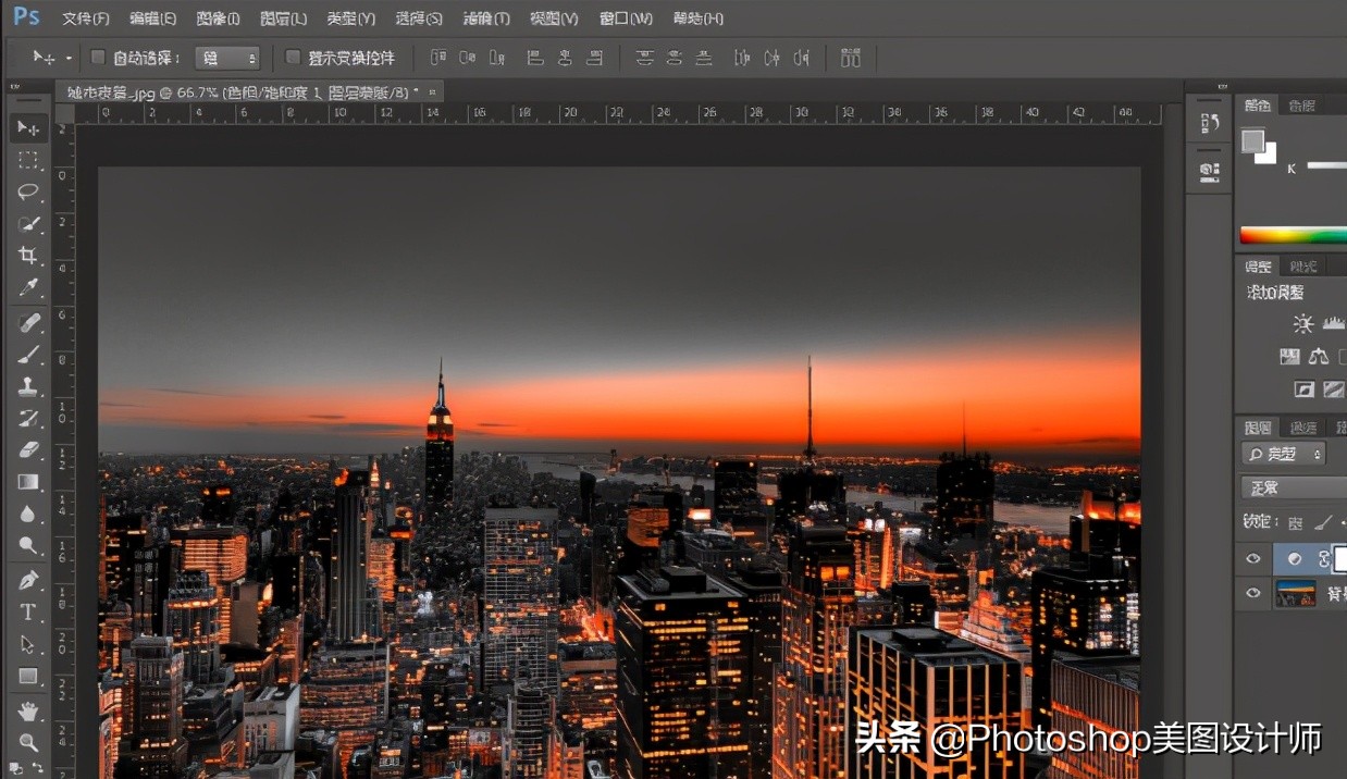 ps斑斓图片效果,ps夜色图片调色教程