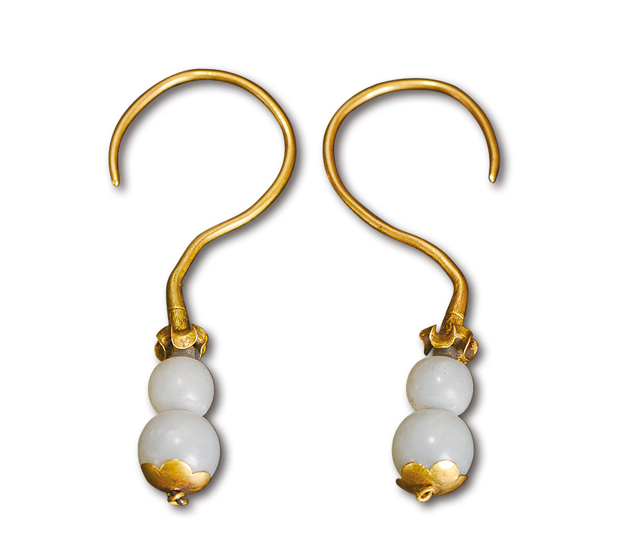 明代葫芦形耳环,明代葫芦耳坠