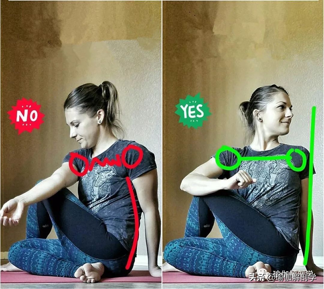 10个最新瑜伽体式正误对比图,瑜伽最容易错的正误对比图