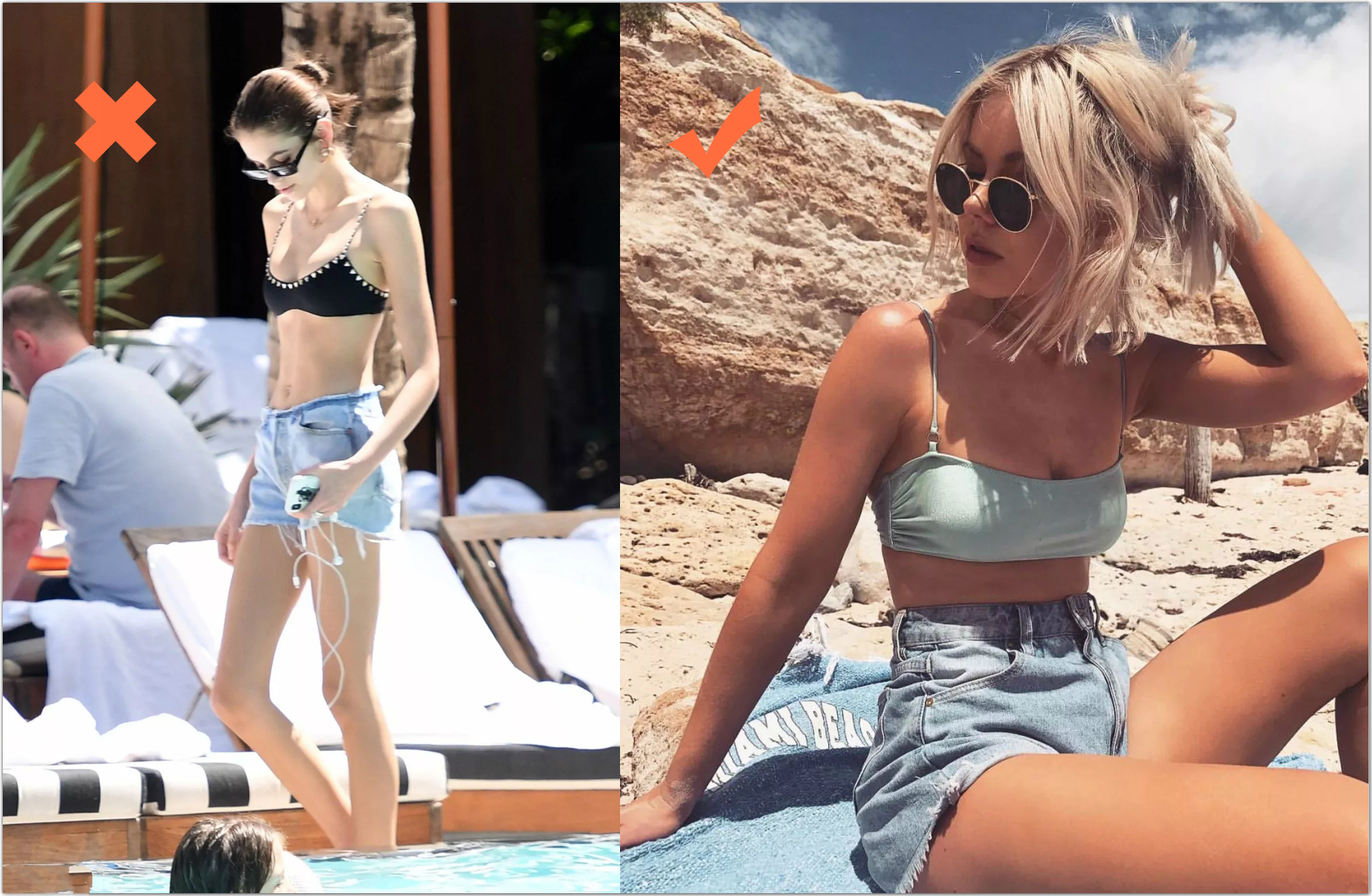 连体泳衣时尚穿搭,2019泳衣穿搭