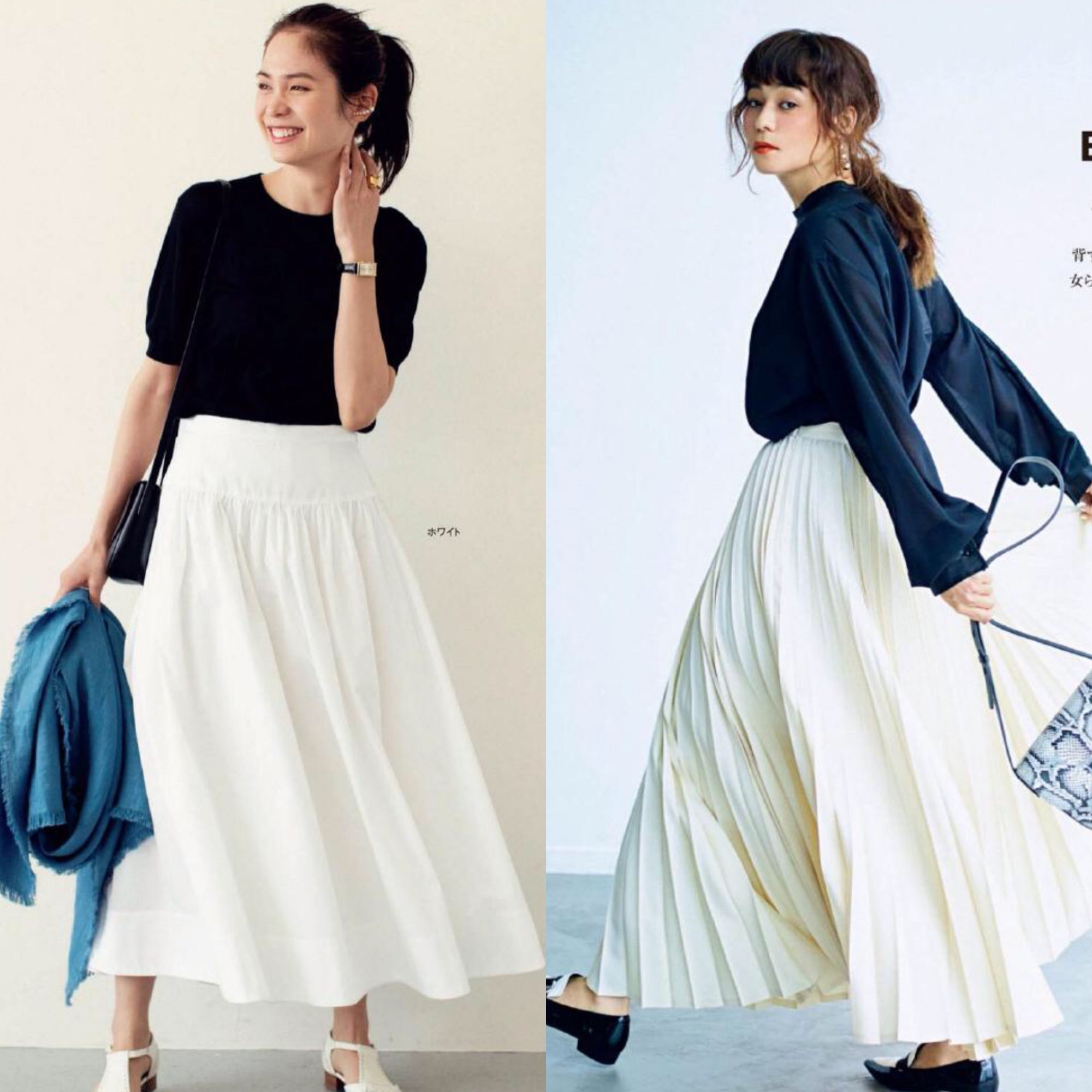 什么样的白色半身裙显瘦,今年流行的半身裙这样穿