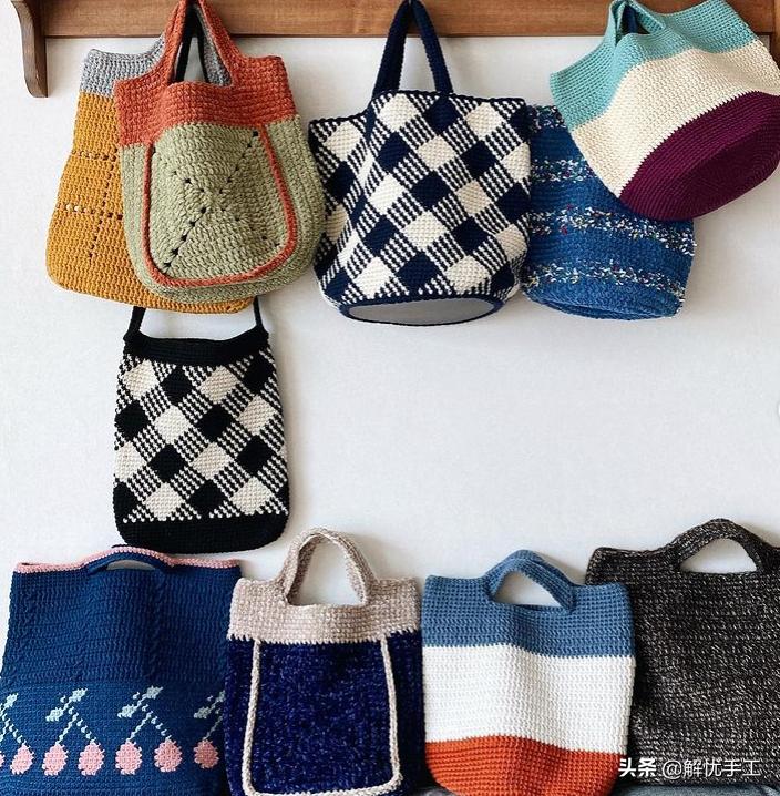 韩国钩针教程,简单的钩针编织包