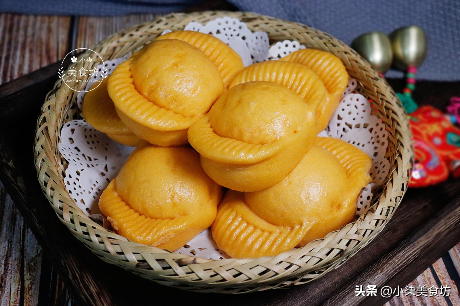 面粉做元宝造型,如何做金丝南瓜馒头