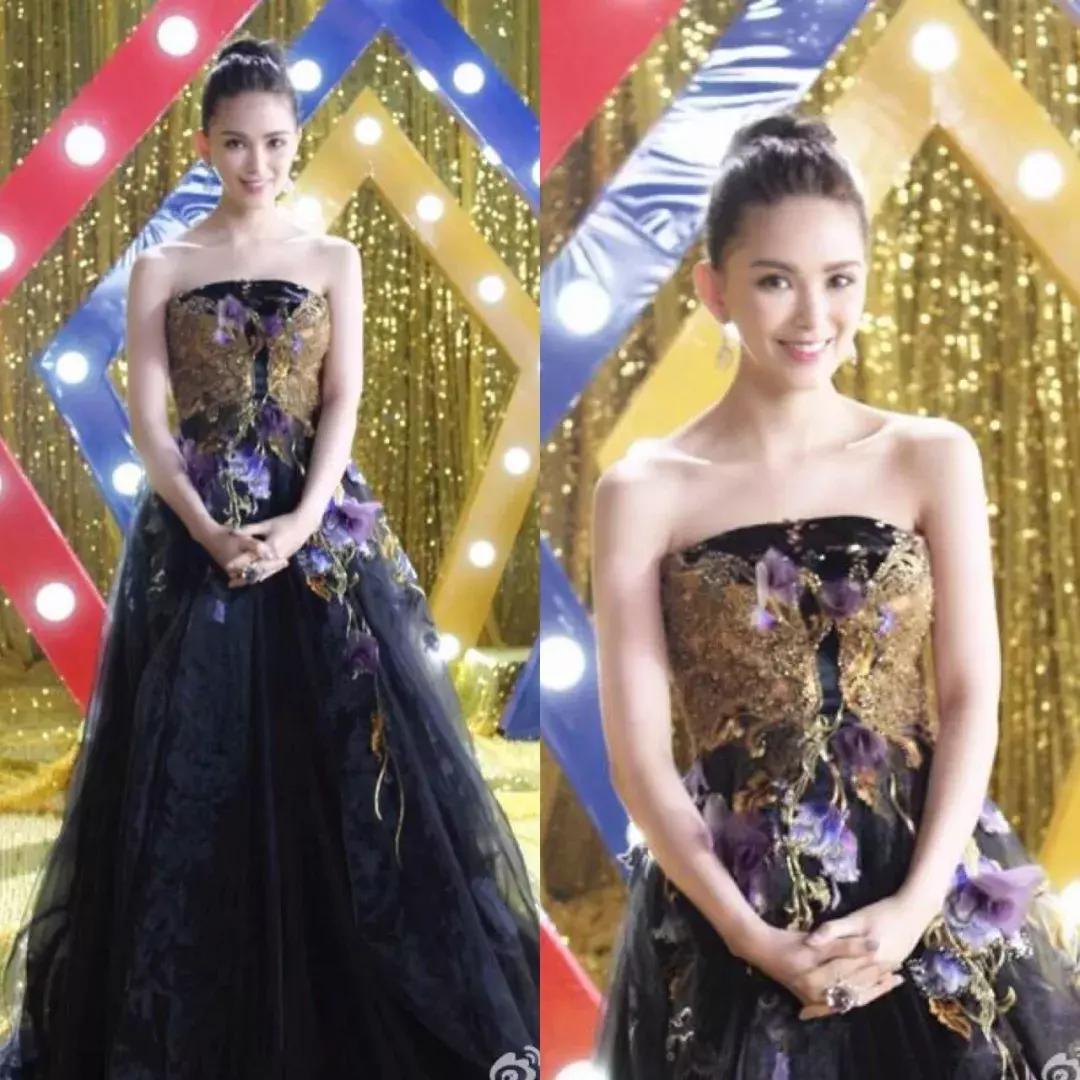 杨幂一身粉色修身礼服少女感十足,杨幂中国衣服