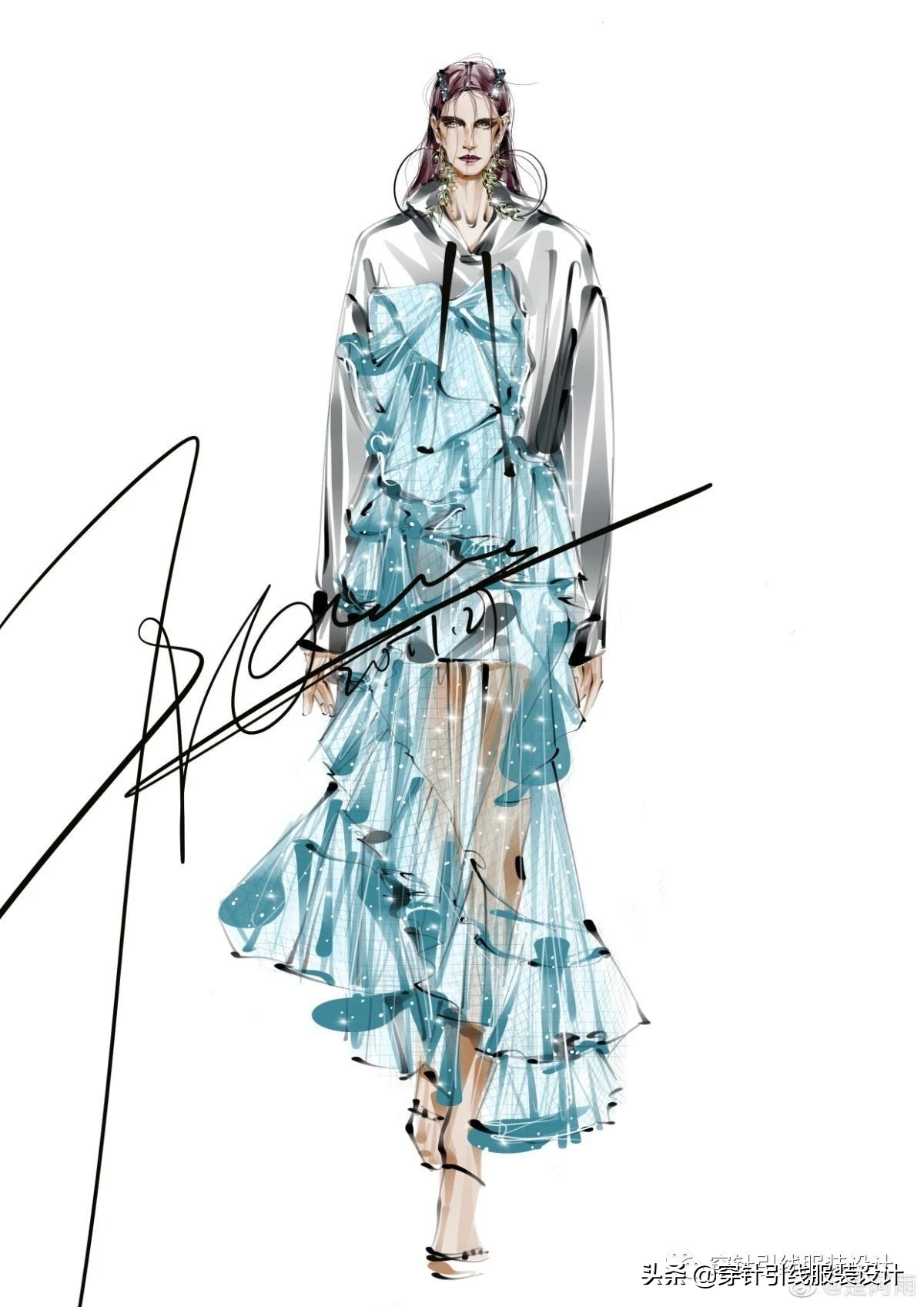 效果图手绘服装,效果图大全70-80平三室