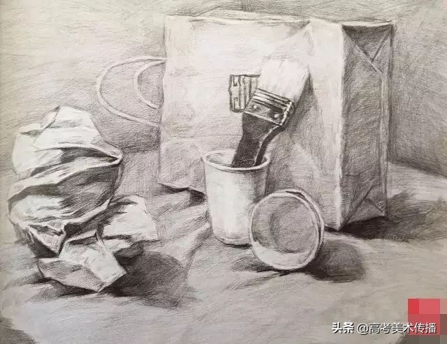 西安美院静物素描高分卷,西安美院素描半身像高分卷