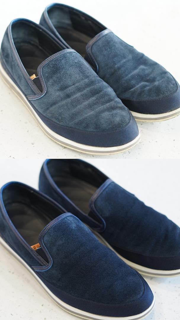 翻毛皮鞋掉色补救方法,反绒皮鞋起毛怎么处理