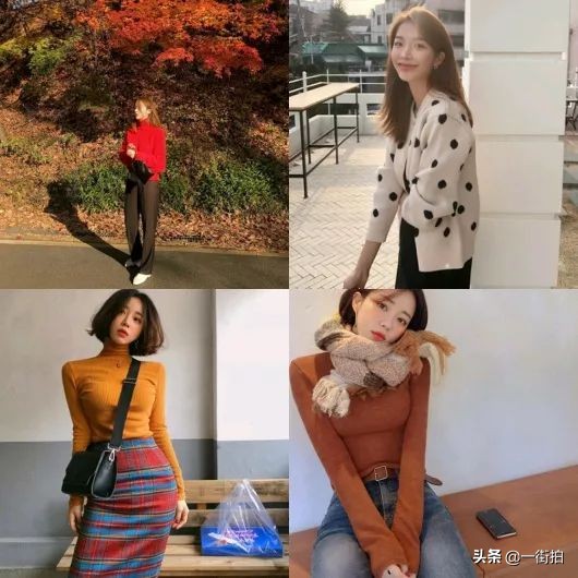 韩国懒汉风女针织衫,漂亮温柔的韩系小姐姐穿搭