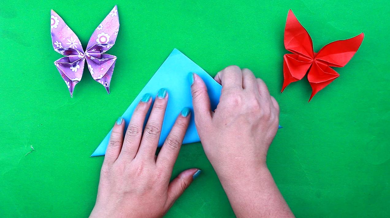 一张纸折蝴蝶花,蝴蝶折纸超高难度凤尾蝶