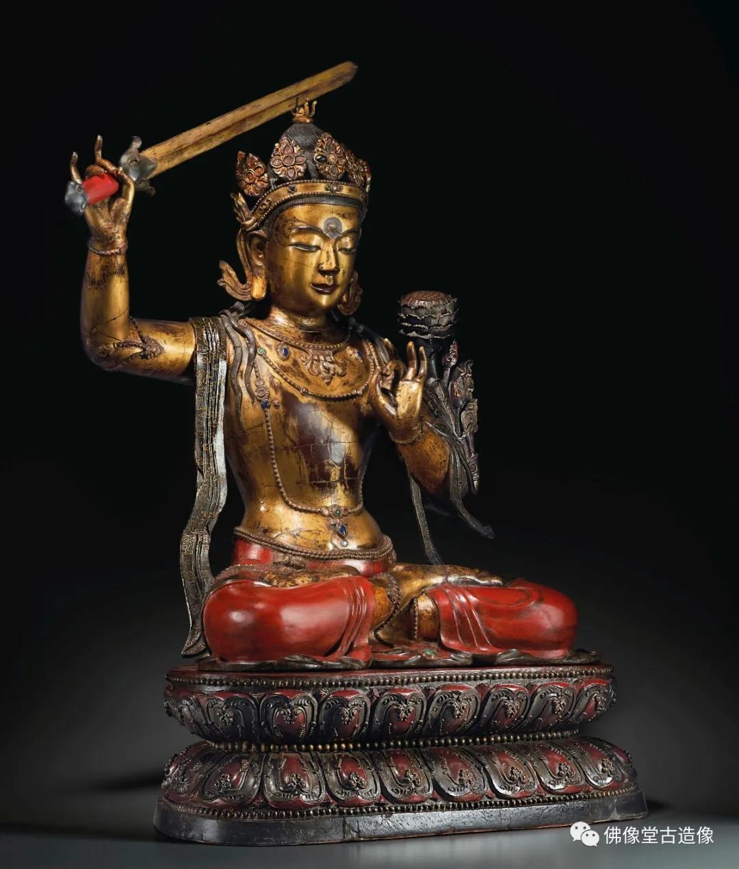 永乐宫廷佛造像拍卖价格,漆木造像