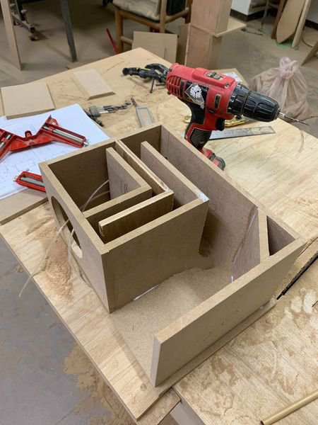 莞音4寸全频音箱,自制18寸全频号角音箱