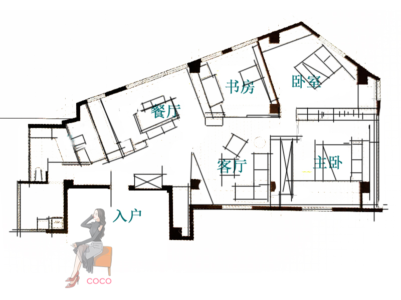 正西凸型户型破解方法,户型破解最简单的方法