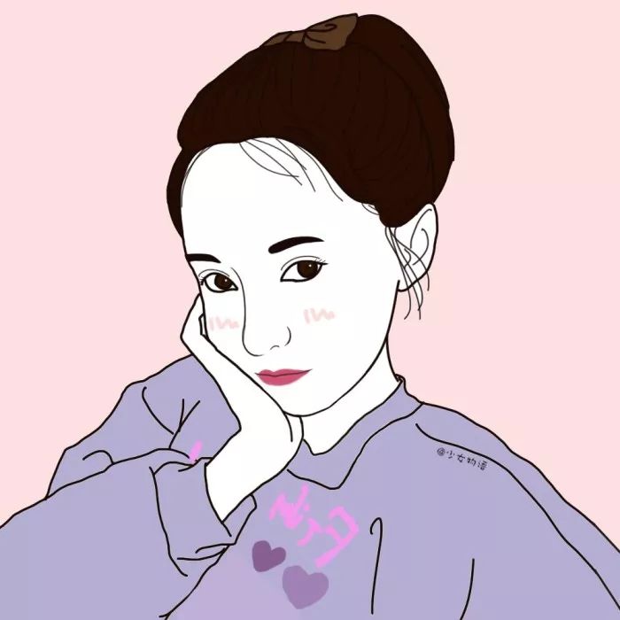 森系简约黑白手绘头像,个性原宿风手绘头像