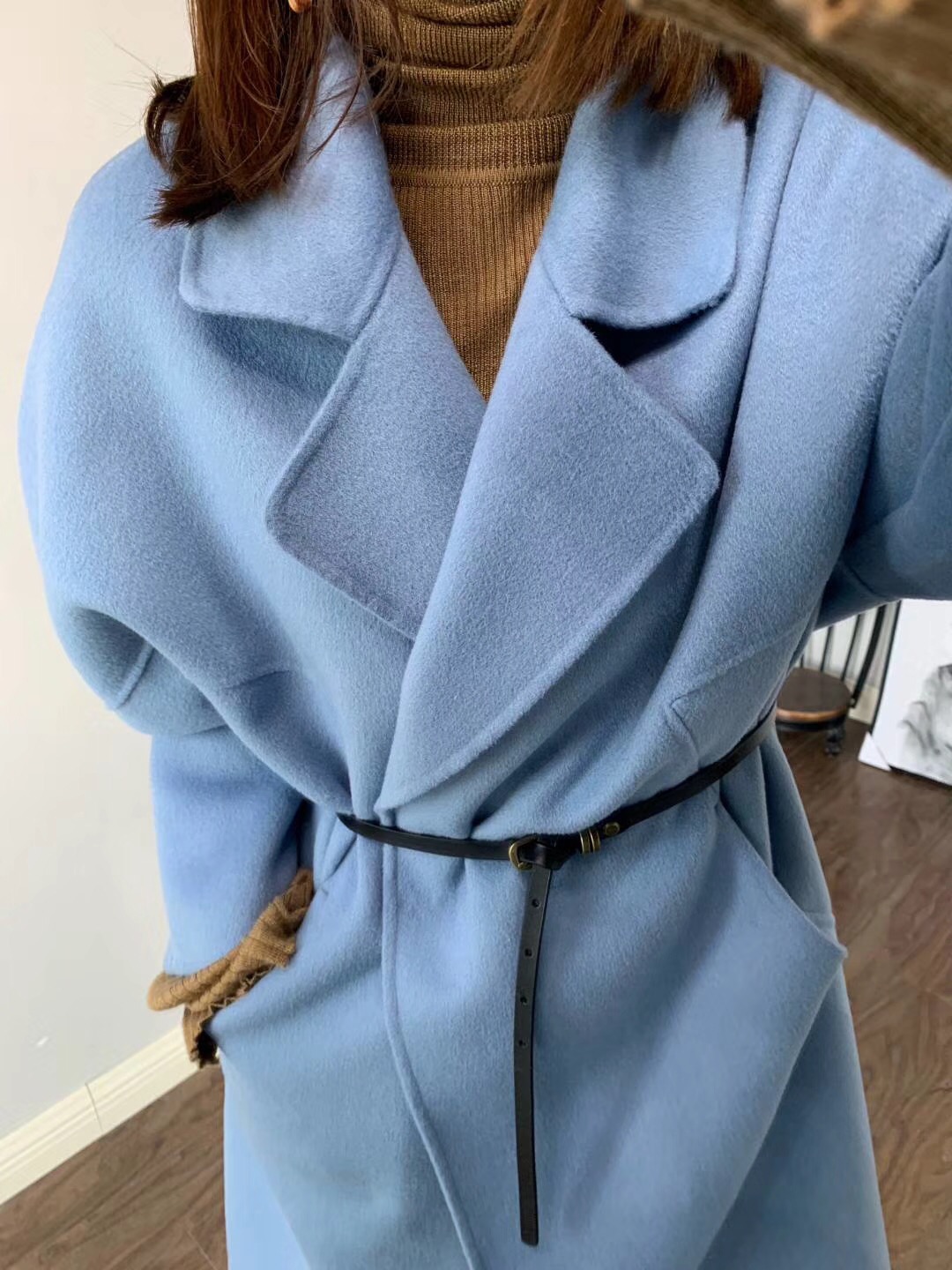 高端双面绒羊绒大衣穿搭,宽松休闲羊毛绒大衣怎样穿好看