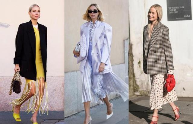 西装裙子的5种搭配高级又时髦,西装裙子早秋最时髦的打开方式