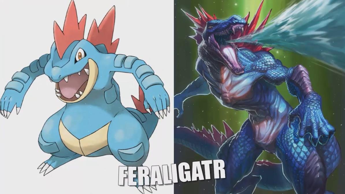 精灵宝可梦怪兽画风，暴鲤龙成凶猛海怪，甲贺忍蛙矫健帅气