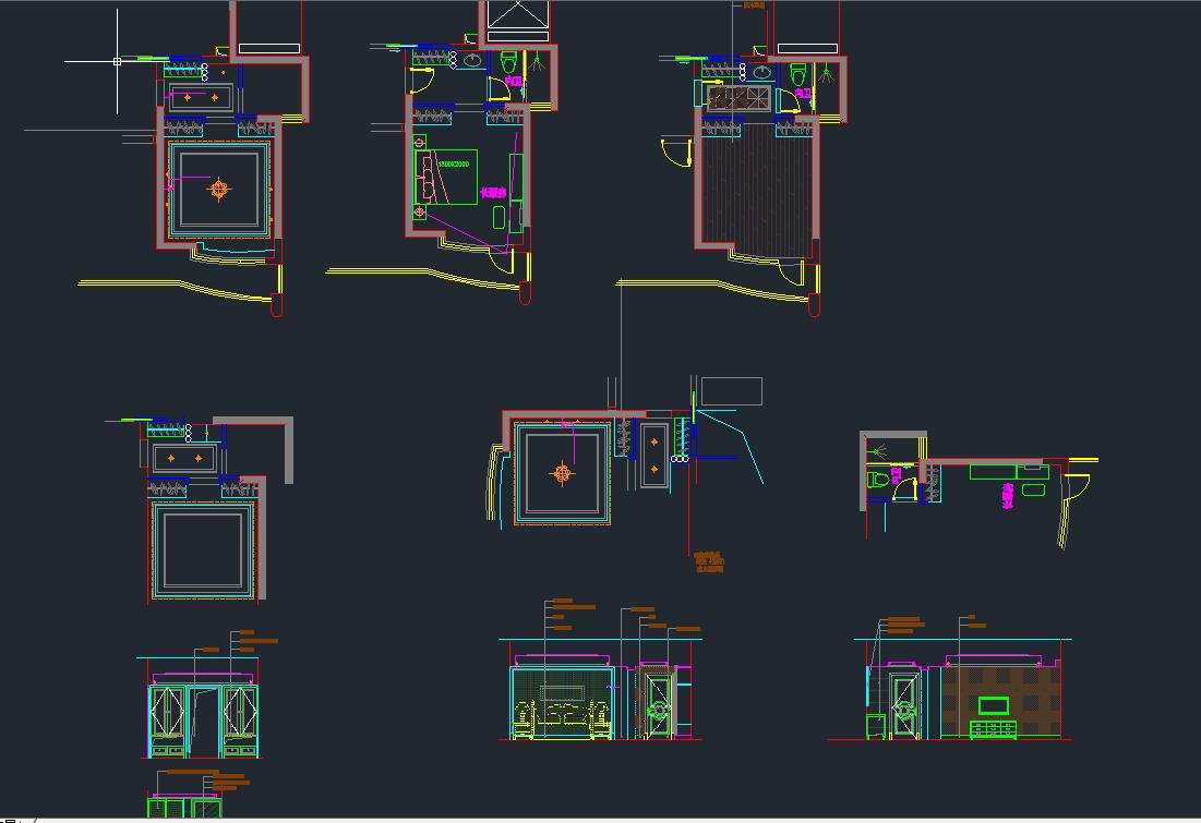 室内设计全套cad图纸图片,室内装修设计图cad大全