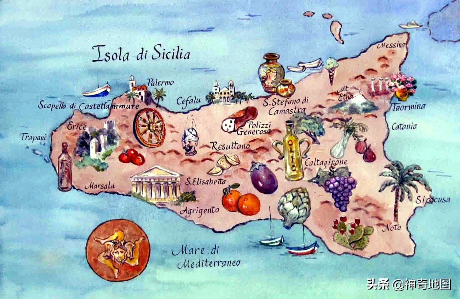 乱谈岛屿（89）西西里（Sicilia）的美丽传说与*手党黑**
