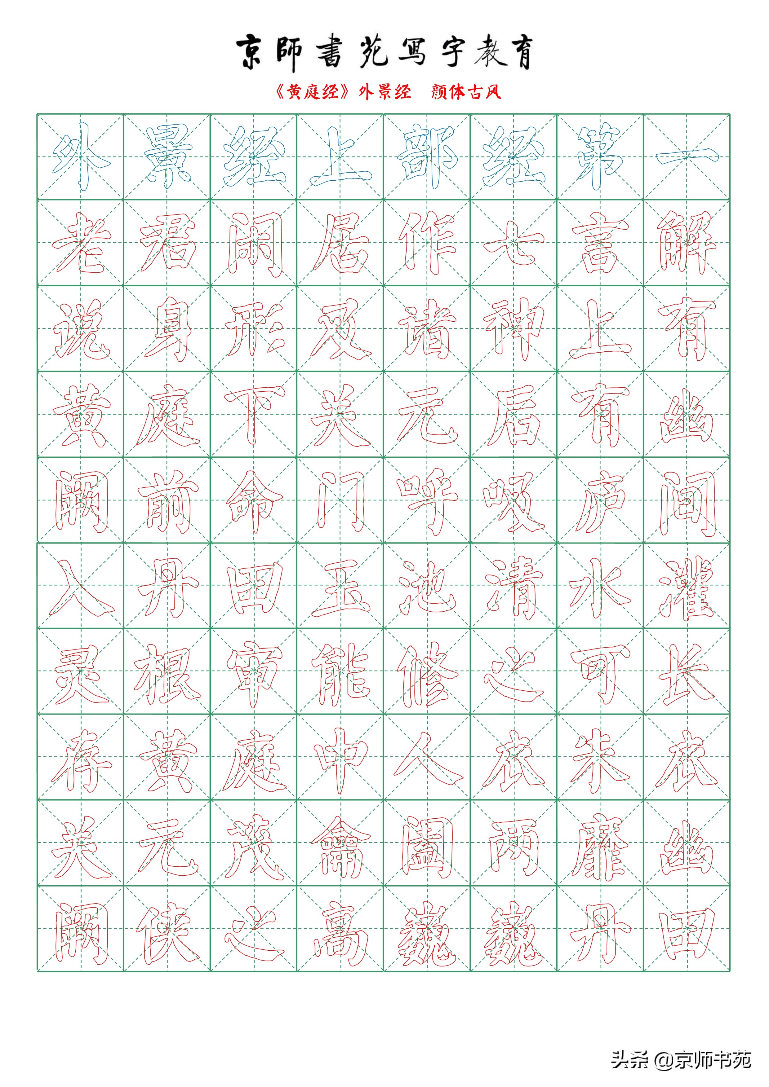 黄庭经单字放大高清,黄庭经临摹要点指南