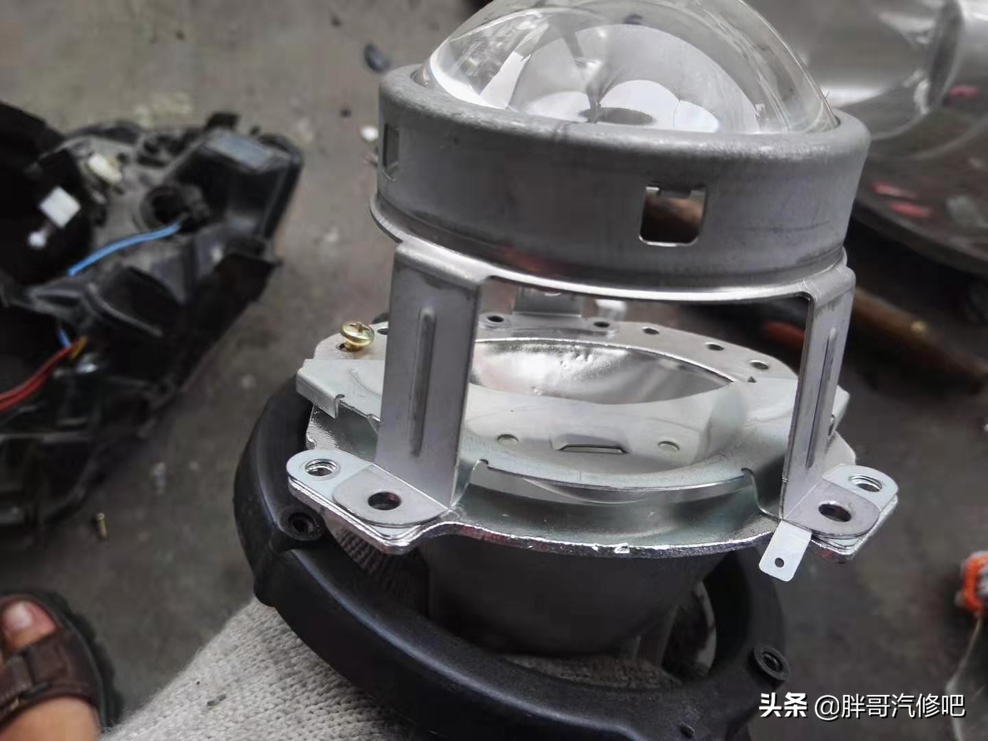 大灯散光不聚光自制透镜,大灯散光且亮度太低