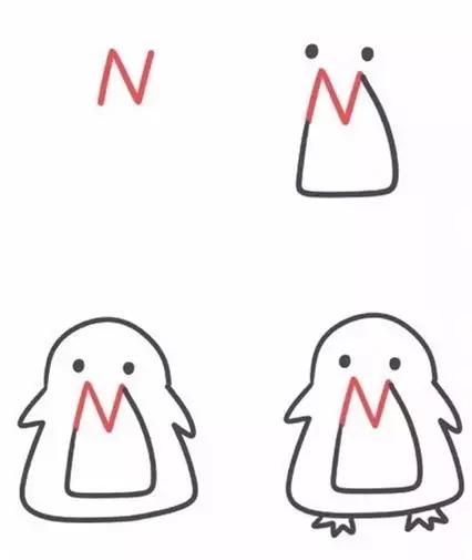 26个字母趣味简笔画动物,26个英文字母趣味简笔画