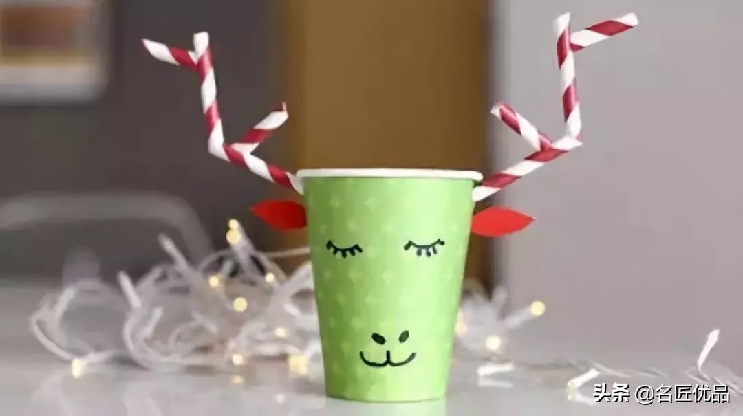 用两个纸杯手工制作纸杯娃娃,用纸杯做的纸杯手工