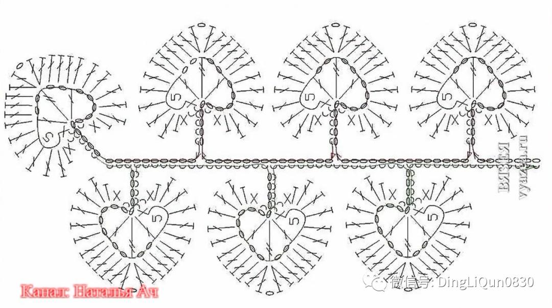 树枝树叶的编织图解,树叶钩针编织教程图解