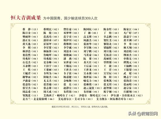 恒大青训最新名单,恒大八年征战详解