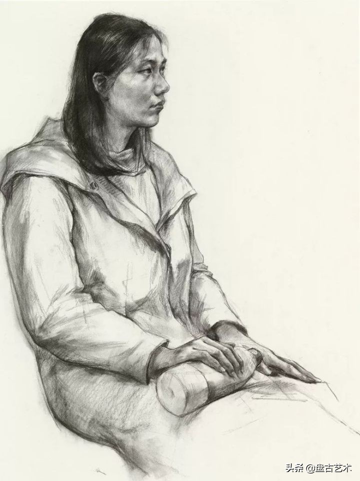 择其善者而从之,其不善者而改之的素描艺术画——盘古艺术