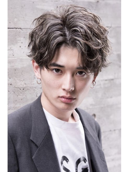 男生卷发造型中短卷,男生卷发造型中长发圆脸