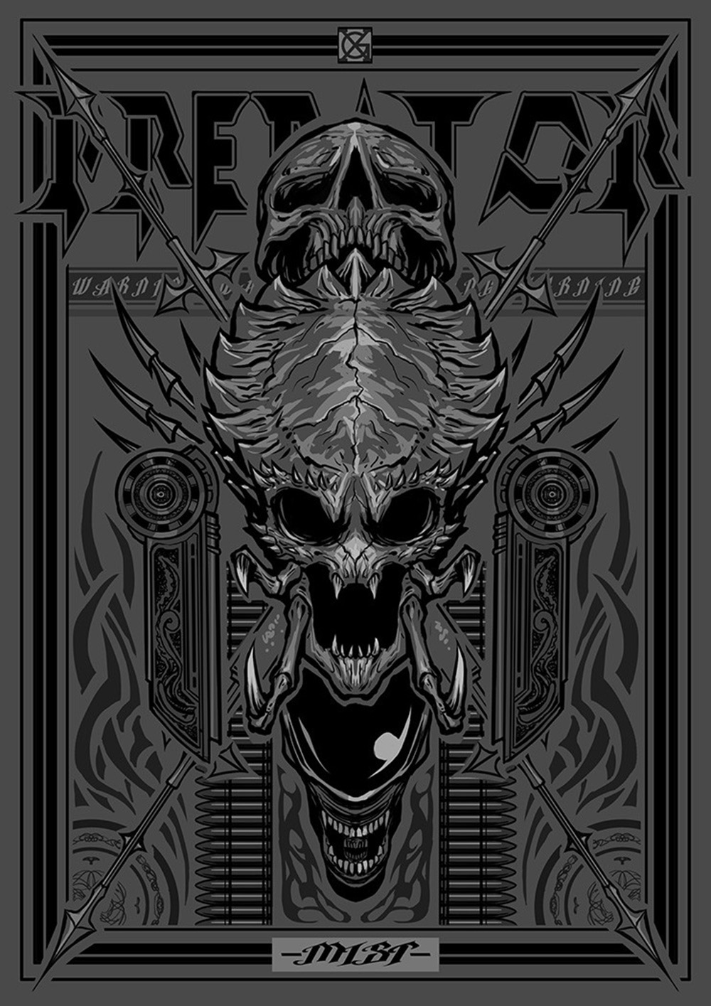 异形的宿敌铁血战士,异形大战铁血战士原画