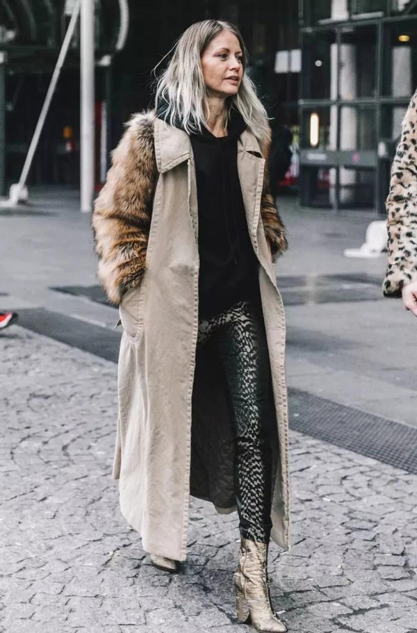 聪明女人穿大衣搭五种裤子有气质,见过世面的女人穿衣搭配