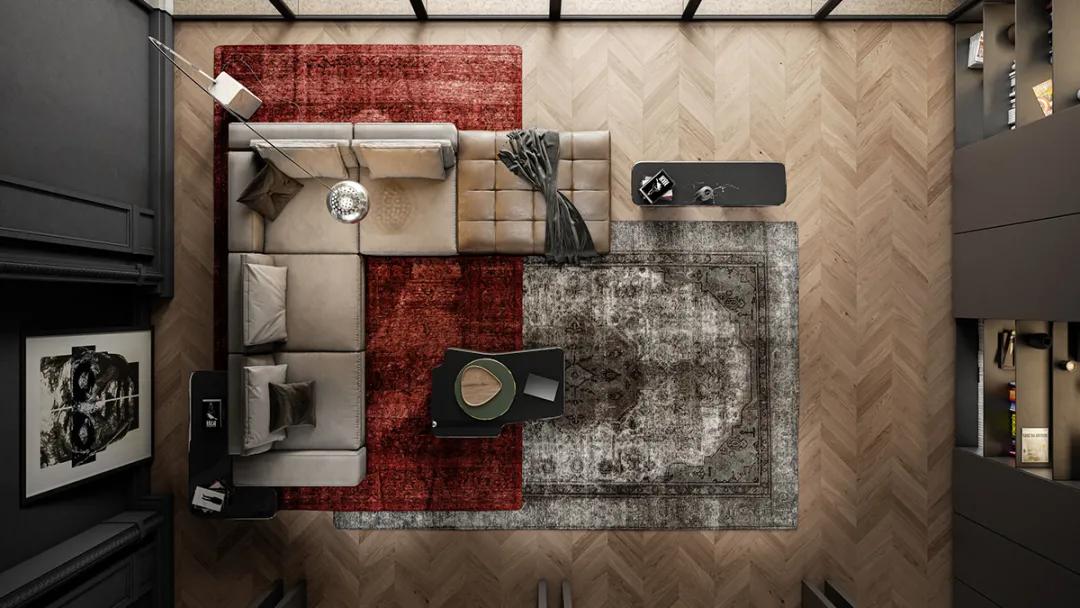 意式轻奢94平米效果图,奢华优雅独特空间