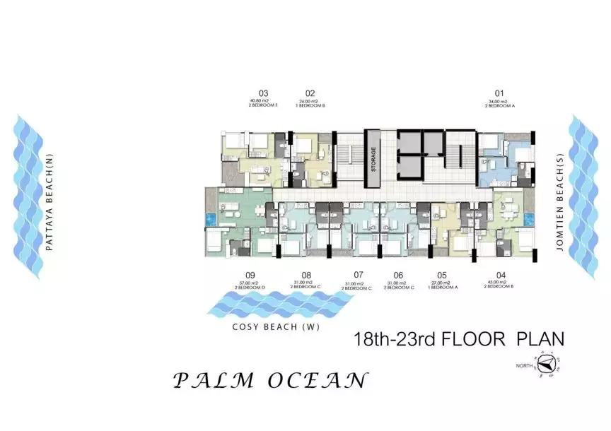 芭提雅palm公寓72平,无山景不豪宅