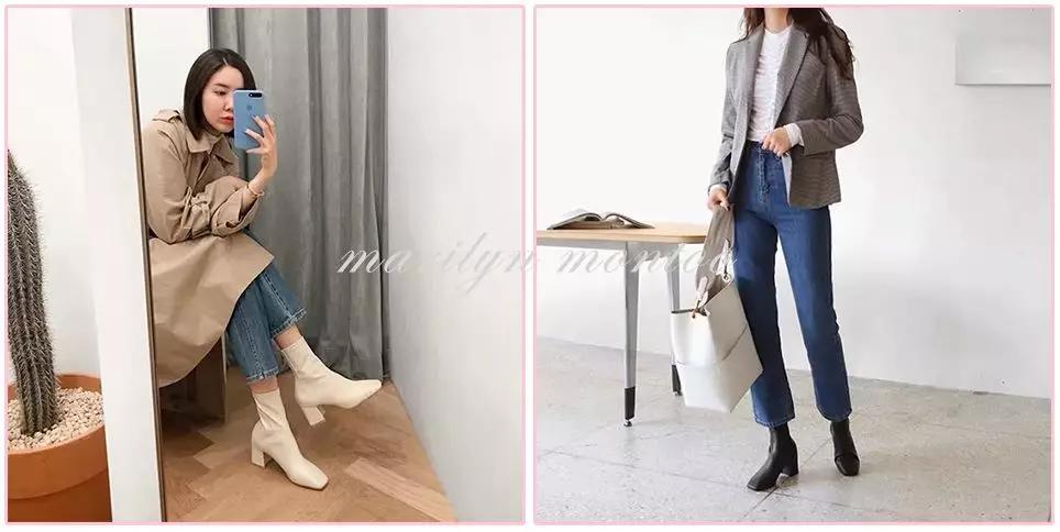 高腰靴子搭配正肩大衣,格子大衣和马丁靴怎么搭配才好看