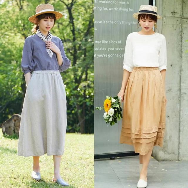 今年流行“棉麻裙穿搭”了，清凉透气又舒适时髦，轻松穿出文艺范
