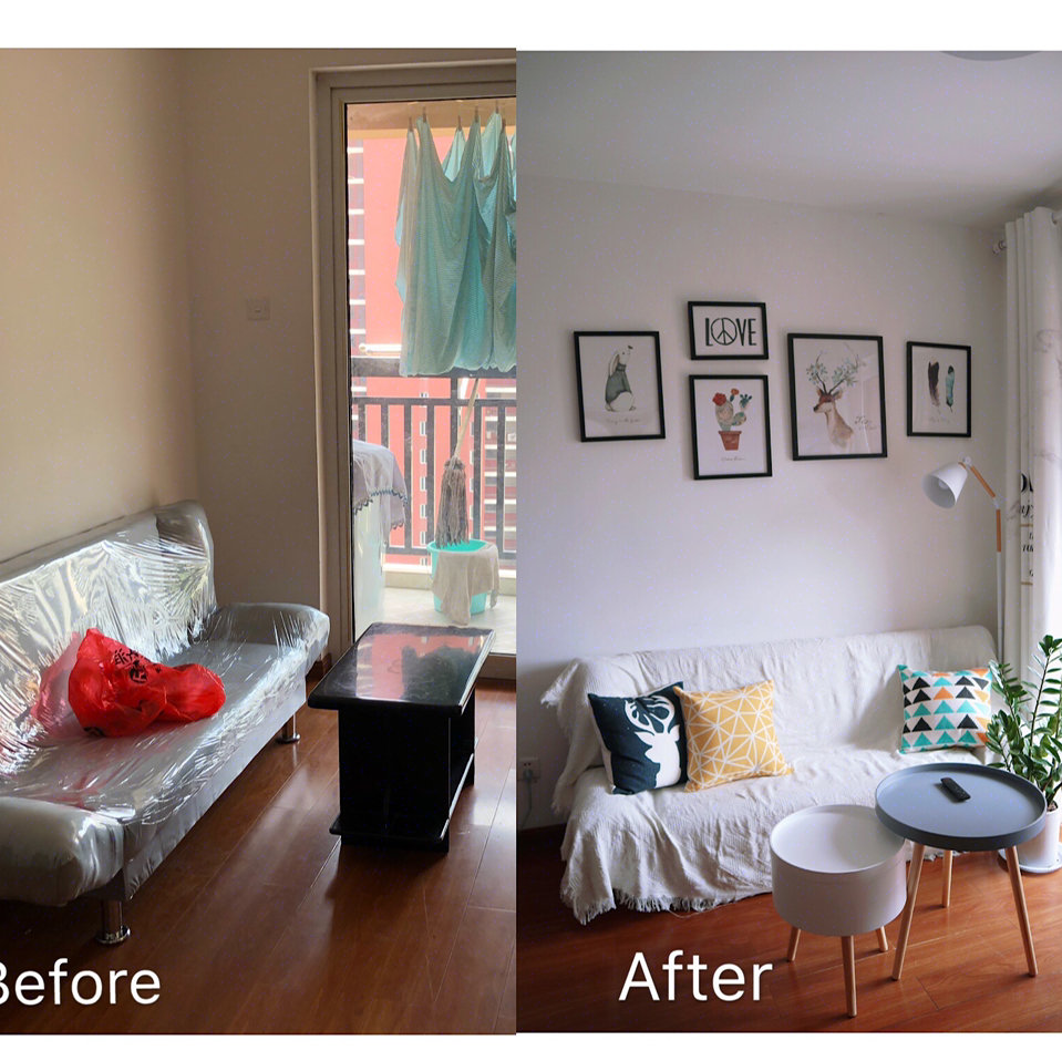 租房改造一房一厅300平方,租房客厅改造最便宜的方式