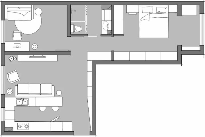 一字型厨房怎么设计高低台,厨房橱柜高低台设计效果图