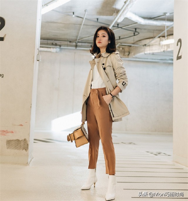 短风衣搭配烟管裤,风衣搭配烟管裤穿搭