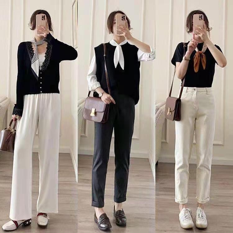 职场女夏季干练长裤穿搭,职场气质干练御姐范女装长裤