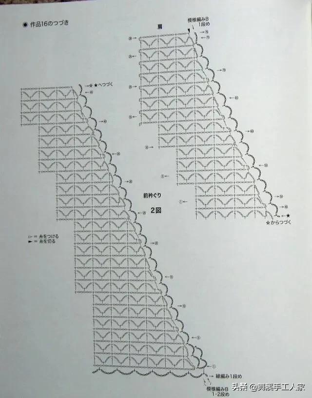 钩织结合的葱衣开衫详细教程图解,春秋钩织女士长款开衫外套