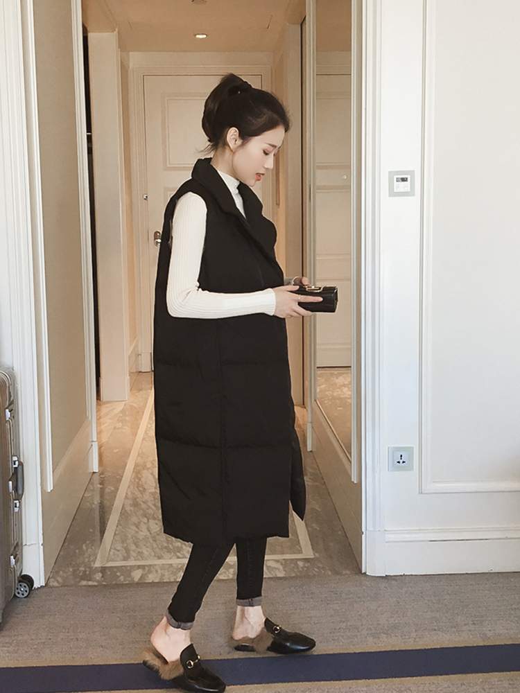 中长款洋气时髦马甲版型正,长款修身棉马甲怎么搭配