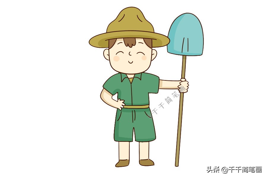 职业简笔画人物,儿童简笔画职业人物