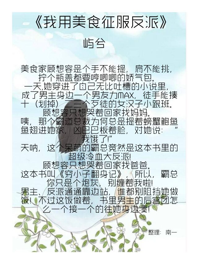 女主叫温暖是个厨娘的小说,女主重生做厨娘小说