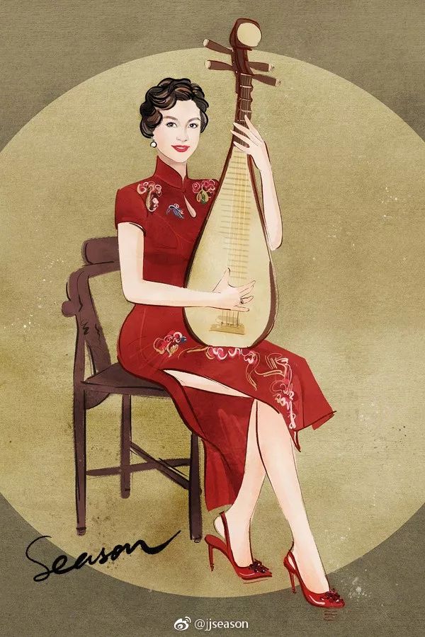 精美水墨插画,那些浪漫的水墨画插画