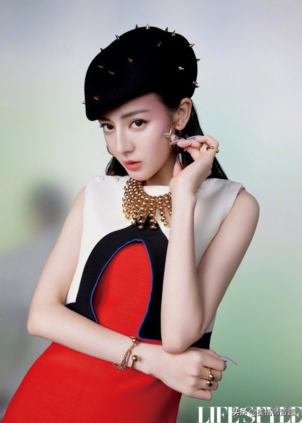 迪丽热巴黑长直发,迪丽热巴齐刘海黑长直