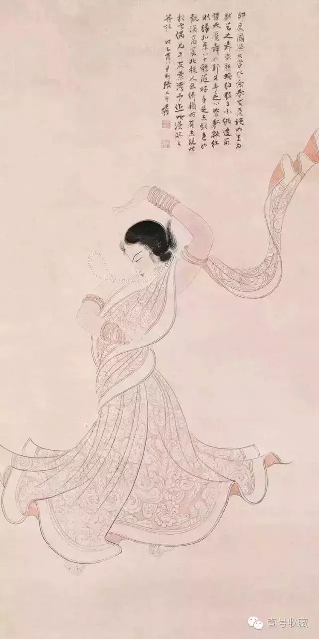 张大千画作美人鹦鹉图,张大千四大美人图真迹