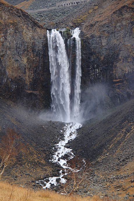 冰沟河天池瀑布,古风瀑布