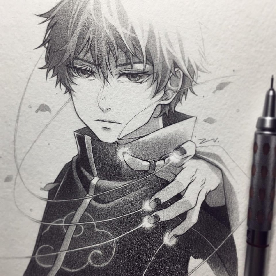 一支笔画真人的眼睛,一笔一笔画动漫人物绘画