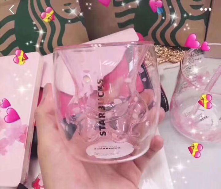 星巴克猫爪飘起来的杯子,星巴克紫樱猫爪杯价格